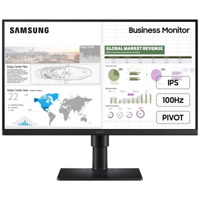Монітор SAMSUNG LS24D400GAIXCI IPS/FHD/DP/HDMI*2/100Hz/USB*2/Pivot (рідкокристалічний телевізор)