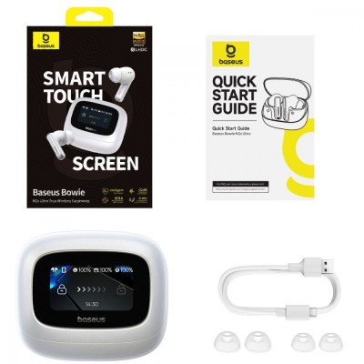 Бездротові навушники Baseus Bowie M2s Ultra TWS (A00074101213-00) white