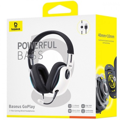 Дротові навушники Baseus GoPlay 1+ Max (A00181003213-00) Gaming white