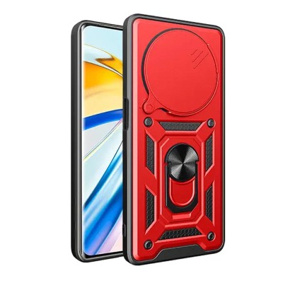 Ударостійкий чохол Camshield Serge Ring для Xiaomi Redmi Note 14 Pro 5G Червоний