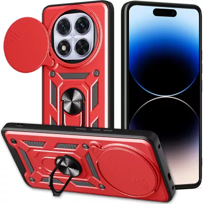 Ударостійкий чохол Camshield Serge Ring для Xiaomi Redmi Note 14 Pro+ Червоний