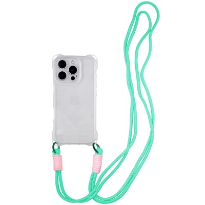 Чохол TPU CrossBody with straps для Apple iPhone 16 Pro (6.3") Transparent