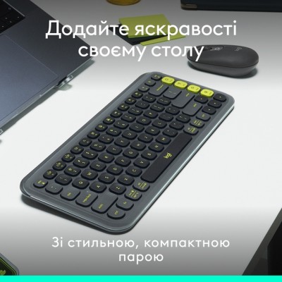 IT/наб LOGITECH POP ICON COMBO - GRAPHITE - UKR (L920-013156)
