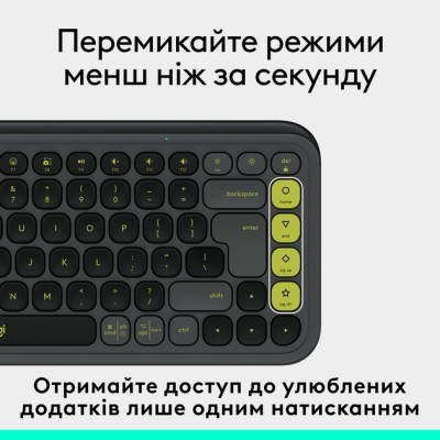 Клавіатура LOGITECH POP ICON KEYS - GRAPHITE - UKR (L920-013157)