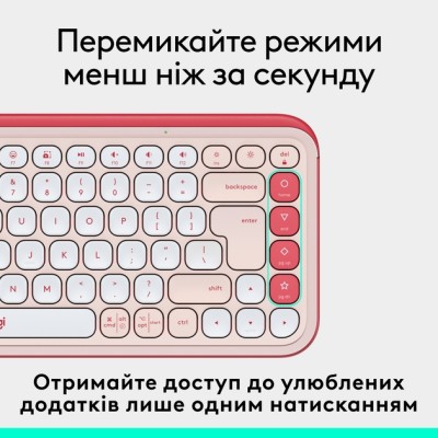 Клавіатура LOGITECH POP ICON KEYS - ROSE - US INT'L (L920-013073)