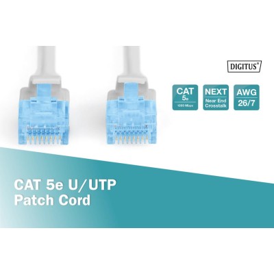 Патч-корд CAT 5e U-UTP, PVC AWG 26/7, довжина 10 м, колір сірий DK-1512-100 DIGITUS by ASSMANN Патч-корд CAT 5e U-UTP, PVC AWG 26/7, довжина 10 м, колір сірий DK-1512-100 DIGITUS by ASSMANN