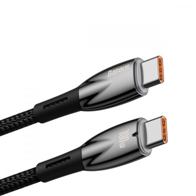 Кабель Baseus Glimmer Series Fast Charging Type-C to Type-C 100W (1m) CADH000703 blue Кабель Baseus Glimmer Series Fast Charging Type-C to Type-C 100W (1m) CADH000703 blue