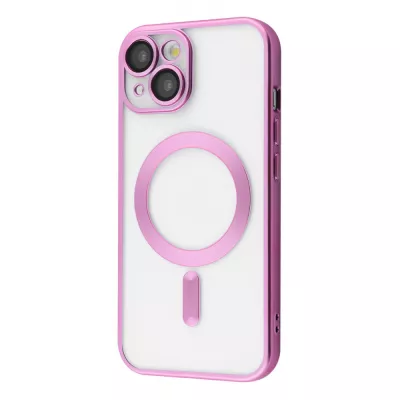 Чохол Metal Matte Case with Magnetic Ring iPhone 15 pink