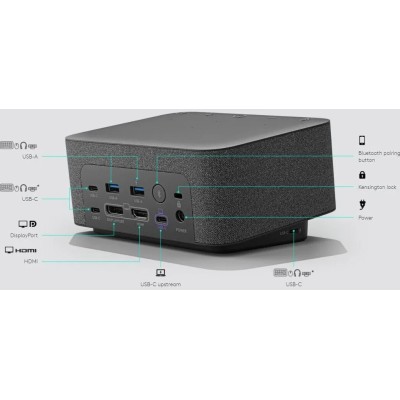 Док-станція LOGITECH Logi Dock - GRAPHITE - USB - EMEA - UC