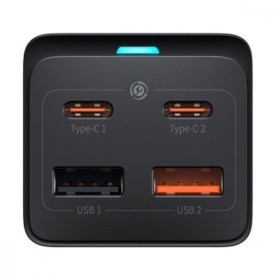 Зарядний Пристрій Baseus GaN3 Pro Desktop Powerstrip AC+2U+2C 65W EU Black(Include：Baseus Xiaobai series fast charging Cable Typ