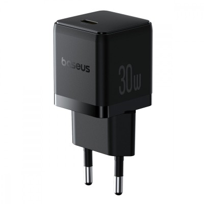 Зарядний Пристрій Baseus Palm Fast Charger Type-C 30W (With Cable Type-C to Type-C 60W 1m) (P10111605113-01) Black