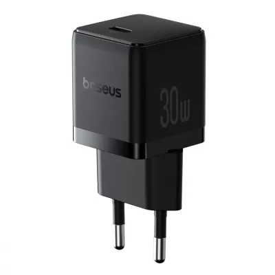 Зарядний Пристрій Baseus Palm Fast Charger Type-C 30W (With Cable Type-C to Type-C 60W 1m) (P10111605113-01) Black