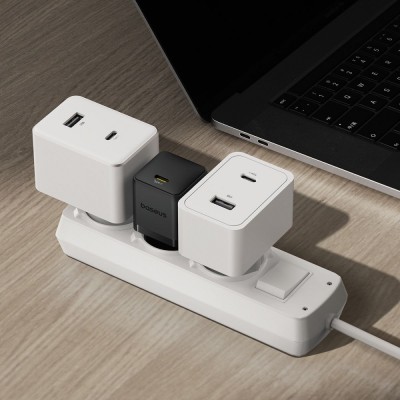 Зарядний Пристрій Baseus Palm Fast Charger Type-C 30W (With Cable Type-C to Type-C 60W 1m) (P10111605113-01) Black