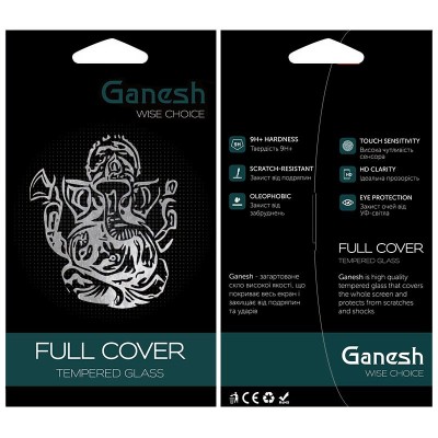 Захисне скло Ganesh (Full Cover) для Apple iPhone 15 Pro (6.1") Чорний Захисне скло Ganesh (Full Cover) для Apple iPhone 15 Pro (6.1") Чорний
