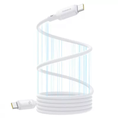 Кабель Baseus PicoGo Magnetic Liquid Silicone Type-C to Type-C 240W (1m) (P10376800211-00) white