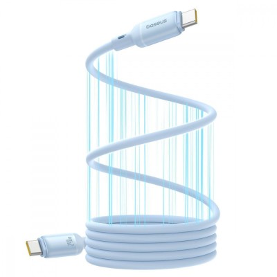 Кабель Baseus PicoGo Magnetic Liquid Silicone Type-C to Type-C 240W (1m) (P10376800311-00) blue