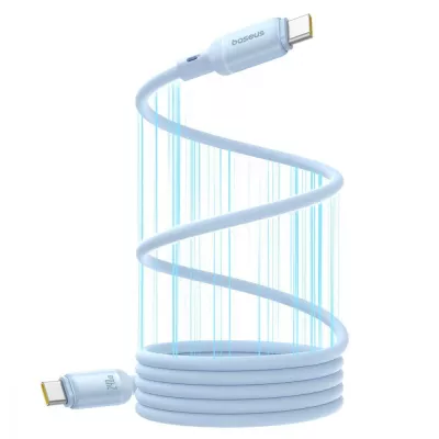 Кабель Baseus PicoGo Magnetic Liquid Silicone Type-C to Type-C 240W (1m) (P10376800311-00) blue