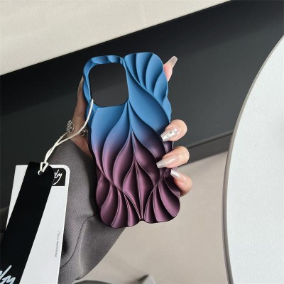 TPU чохол Leaf для Apple iPhone 16 Pro Max (6.9") Navy Blue / Plum TPU чохол Leaf для Apple iPhone 16 Pro Max (6.9") Navy Blue / Plum