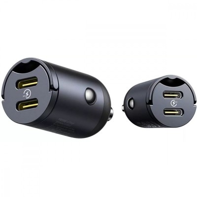 АЗП Baseus Tiny Star Mini Car Charger 2xType-C 30W black