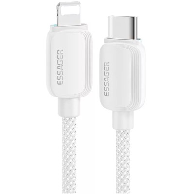 Кабель ESSAGER Breeze USB Cable USB-C To Ligthning 1M 20W (EXCTL-WL02-P) White