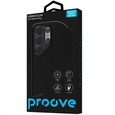 Чохол Proove Carbon Slim with Magnetic Ring Samsung Galaxy S25 Ultra black (PCCSSGSU2502)