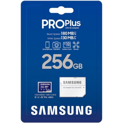 Карта пам’яті MICRO SDXC PRO+ 256GB W/ADAPT. MB-MD256SA/EU SAMSUNG