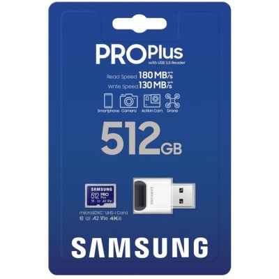 Карта пам’яті MICRO SDXC PRO+ 512GB W/ADAPT. MB-MD512SB/WW SAMSUNG