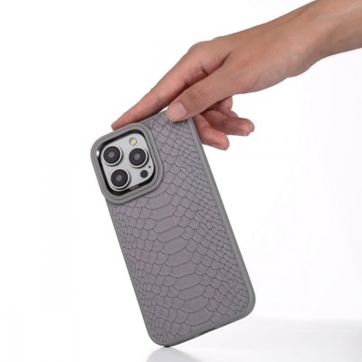 Чохол Kajsa Snake Pattern with Magnetic Ring iPhone 16 Pro olive