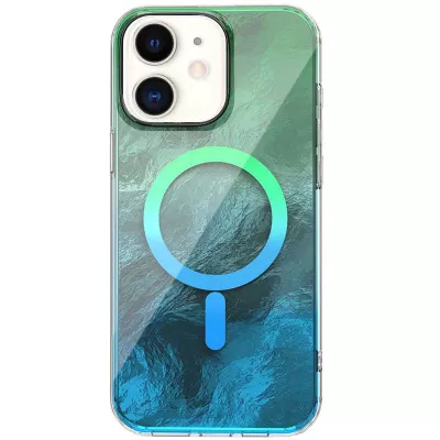 Чохол TPU Shiny Mountain (MagFit) для Apple iPhone 11 (6.1") Green / Blue