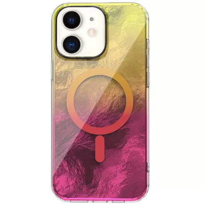 Чохол TPU Shiny Mountain (MagFit) для Apple iPhone 11 (6.1") Yellow / Pink