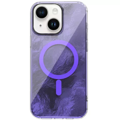 Чохол TPU Shiny Mountain (MagFit) для Apple iPhone 15 (6.1") Purple