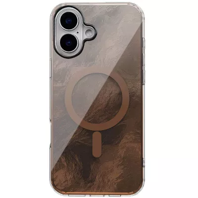 Чохол TPU Shiny Mountain (MagFit) для Apple iPhone 16 (6.1") Chocolate