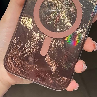 Чохол TPU Shiny Mountain (MagFit) для Apple iPhone 16 (6.1") Chocolate