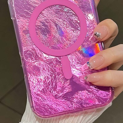 Чохол TPU Shiny Mountain (MagFit) для Apple iPhone 16 (6.1") Pink