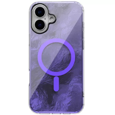 Чохол TPU Shiny Mountain (MagFit) для Apple iPhone 16 (6.1") Purple