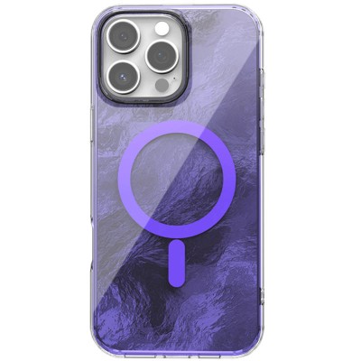 Чохол TPU Shiny Mountain (MagFit) для Apple iPhone 16 Pro (6.3") Purple