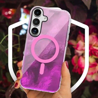 Чохол TPU Shiny Mountain (MagFit) для Samsung Galaxy S24 Pink Чохол TPU Shiny Mountain (MagFit) для Samsung Galaxy S24 Pink