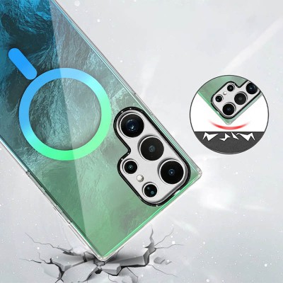 Чохол TPU Shiny Mountain (MagFit) для Samsung Galaxy S24 Ultra Green / Blue