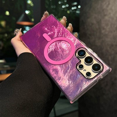 Чохол TPU Shiny Mountain (MagFit) для Samsung Galaxy S24 Ultra Pink