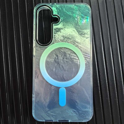 Чохол TPU Shiny Mountain (MagFit) для Samsung Galaxy S25 Green / Blue Чохол TPU Shiny Mountain (MagFit) для Samsung Galaxy S25 Green / Blue