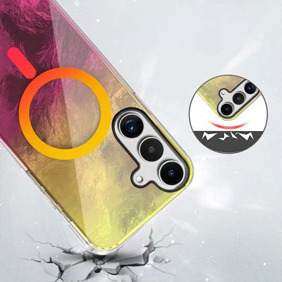 Чохол TPU Shiny Mountain (MagFit) для Samsung Galaxy S25+ Yellow / Pink Чохол TPU Shiny Mountain (MagFit) для Samsung Galaxy S25+ Yellow / Pink