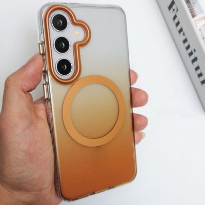 Чохол TPU+PC Phantom with MagSafe для Samsung Galaxy S25+ Golden