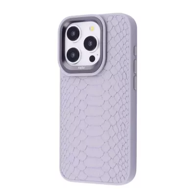 Чохол Kajsa Snake Pattern iPhone 15 Pro Max light gray