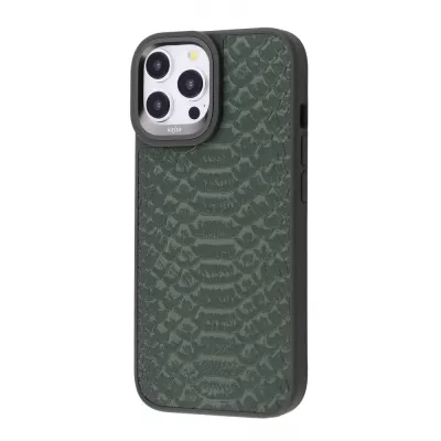 Чохол Kajsa Snake Pattern iPhone 15 Pro Max olive