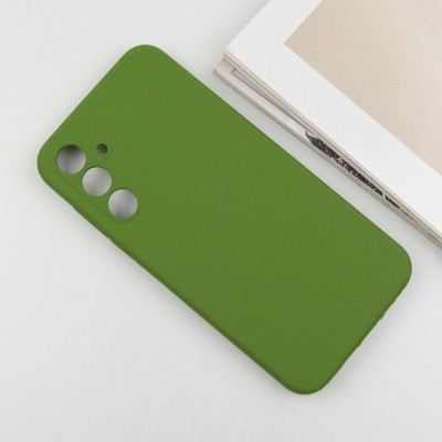Чохол Silicone Cover Lakshmi Full Camera (AA) для Samsung Galaxy A55 Зелений / Dark green