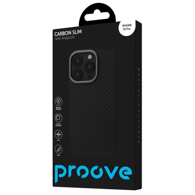 Чохол Proove Carbon Slim with Magnetic Ring iPhone 13 Pro black (PCCSIP13P002)