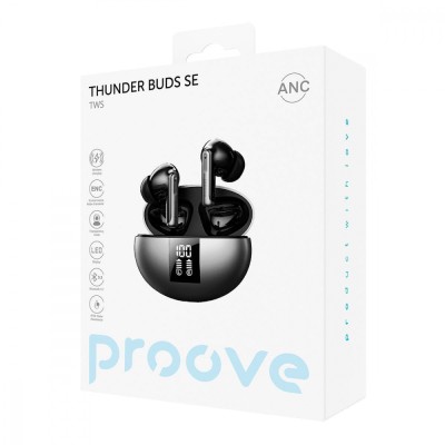 Бездротові навушники Proove Thunder Buds SE TWS with ANC (APP) (TWTBSE01AP03) gray