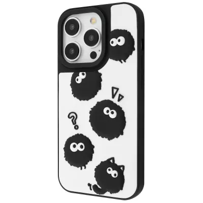 Чохол WAVE Doodle Case iPhone 14 Pro black fluffy