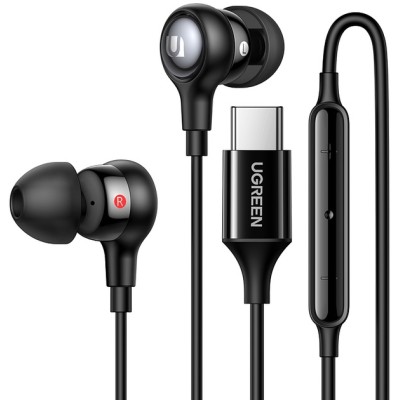 Навушники UGREEN EP103 In-Ear Earphones with Type-C Connector (30638) Black