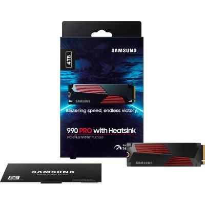 Твердотільний запам’ятовувальний пристрій накопичувач (SSD) G4 M.2 NVME 4TB W/HS 990 PRO MZ-V9P4T0CW SAMSUNG